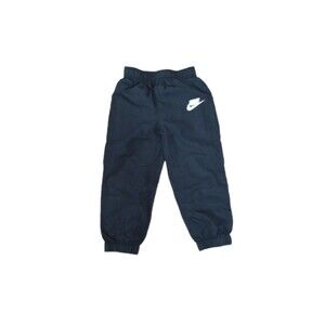 Nike Pants 3T Boys Black Track Windbreaker Swoosh Logo Athletic Lined